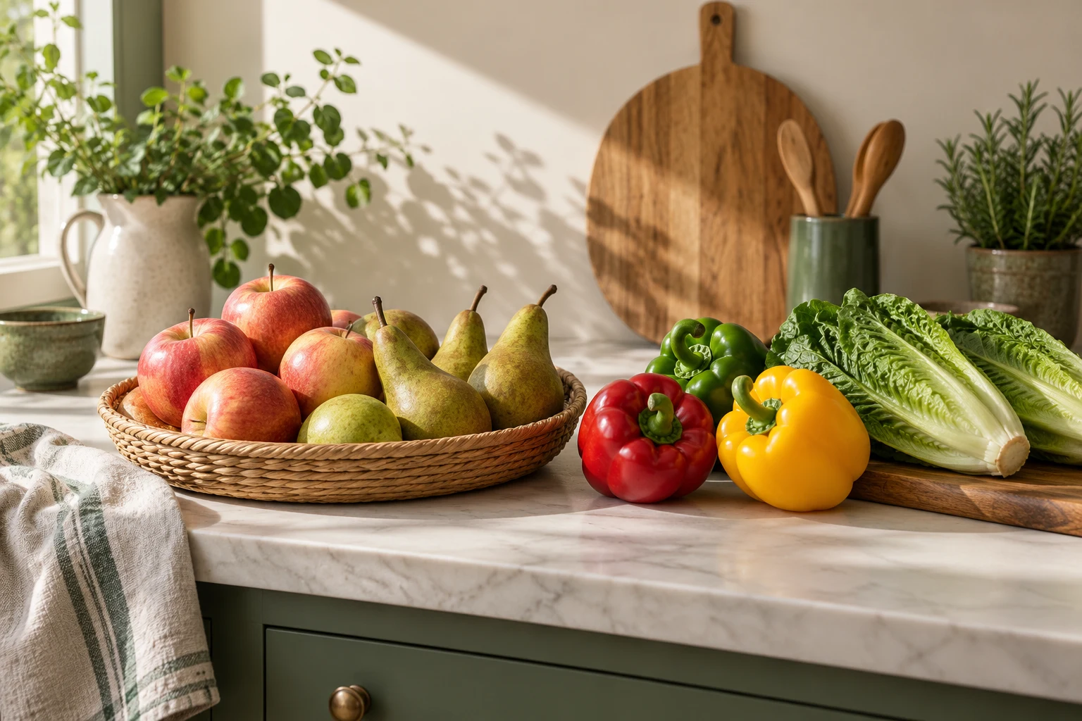 Fresh fruit and vegetables collection
